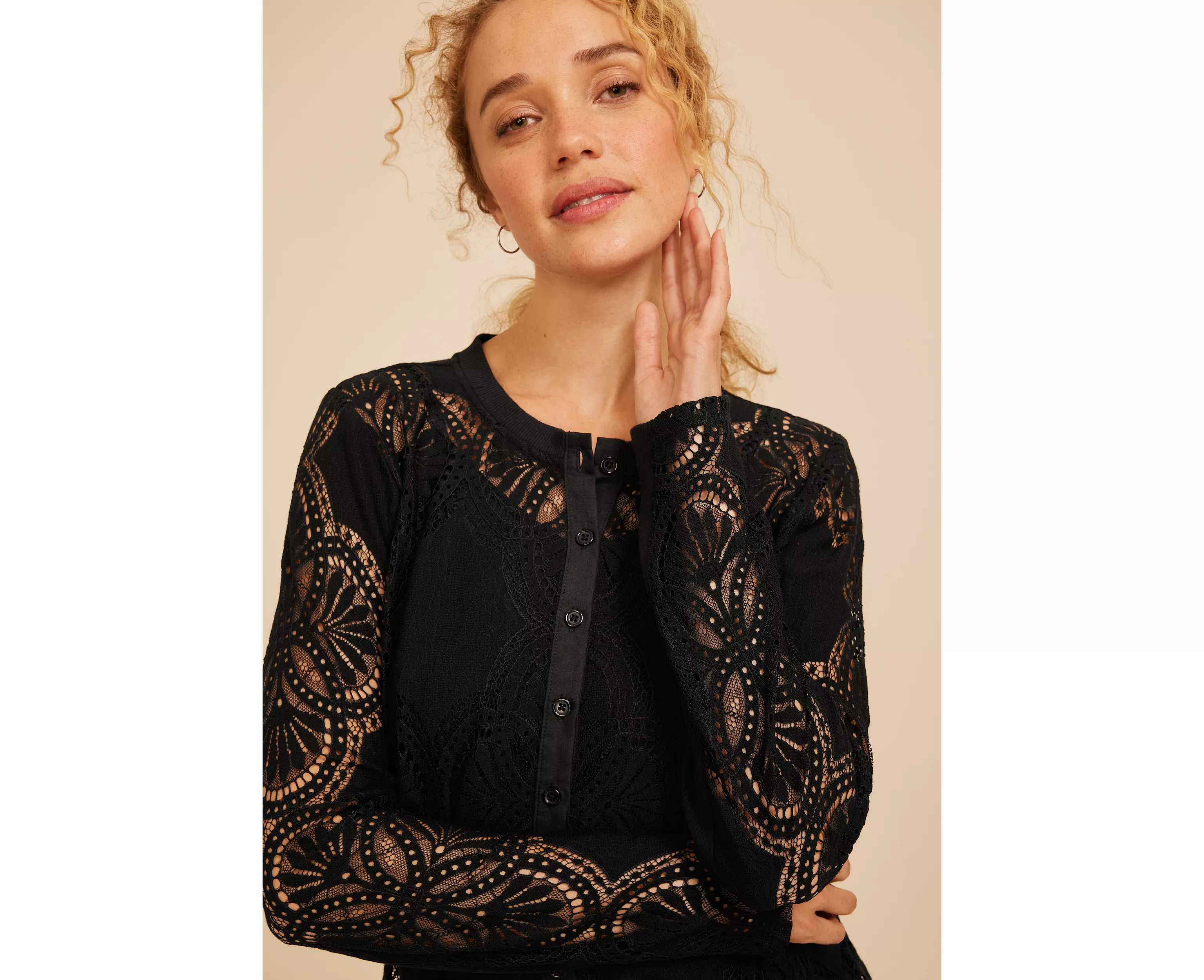 Lace Button Front Blouse | maurices | Maurices