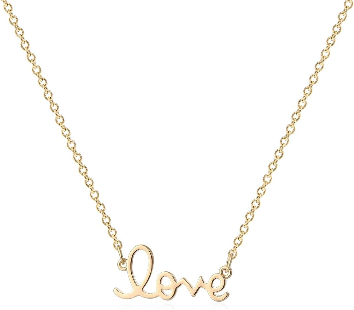 MYEARS Women Necklace Gold Pendant 14K Simple Dainty Chain Everyday Trendy Jewelry | Amazon (US)