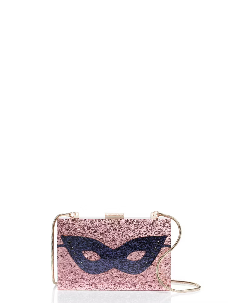 dress the part glitter mask clutch | Kate Spade US