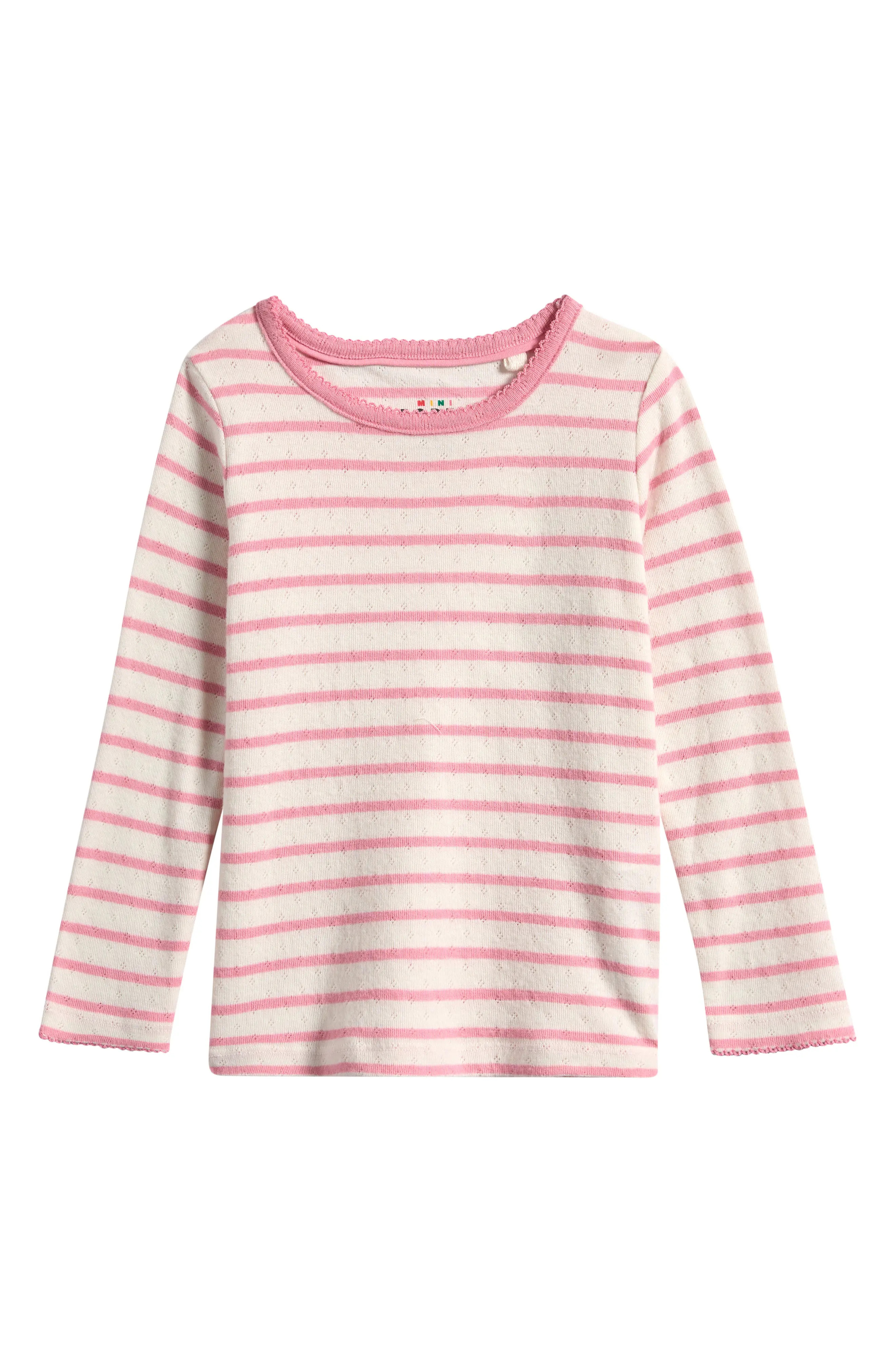 Kids' Stripe Long Sleeve Pointelle T-Shirt (Women) | Nordstrom | Nordstrom