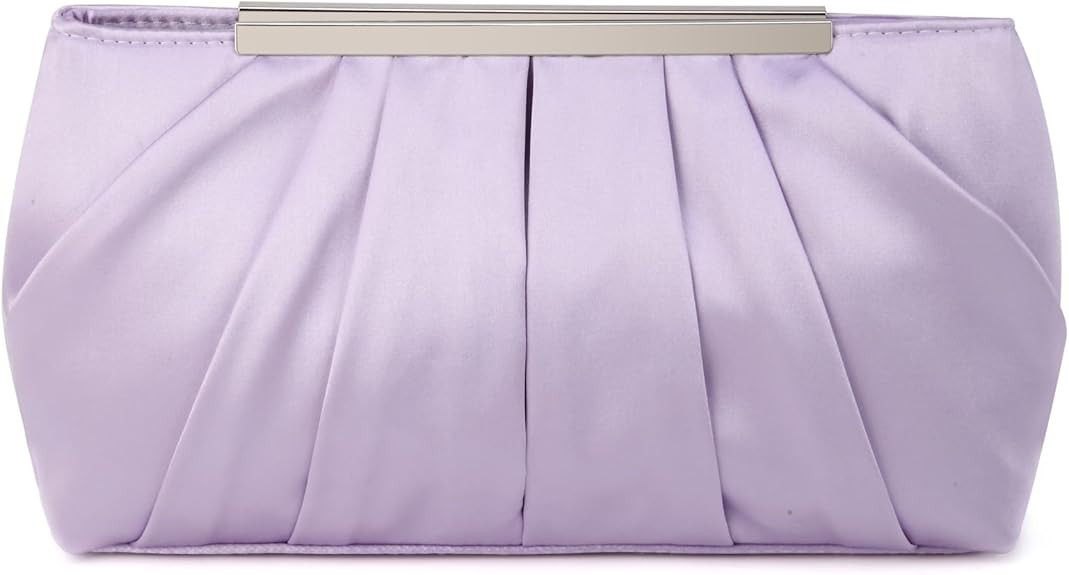 Elegant Evening Clutch Pleated Satin Bridal Purse Party Prom Banquet Handbag Shoulder Bag | Amazon (US)