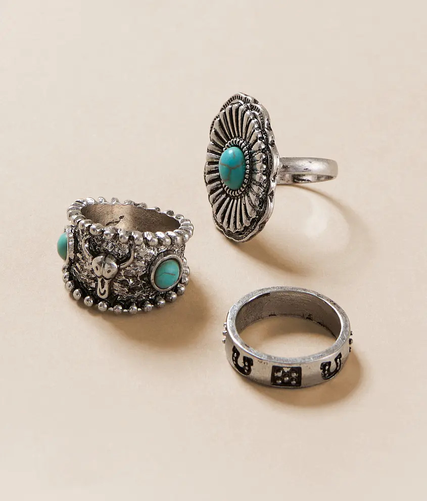 3 Pack Western Ring Set | Buckle