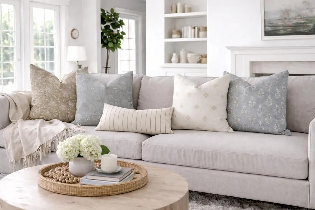 Waverly Pillow Combo| Designer Pillow Covers| Sofa Pillow Combination | Block Print Pillows| Deco... | Etsy (US)