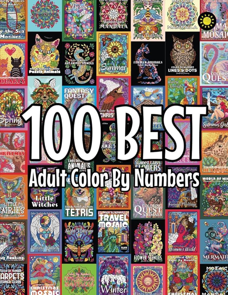 100 BEST Adult Color By Numbers: The best designs from Sunlife Drawing color by number coloring b... | Amazon (US)
