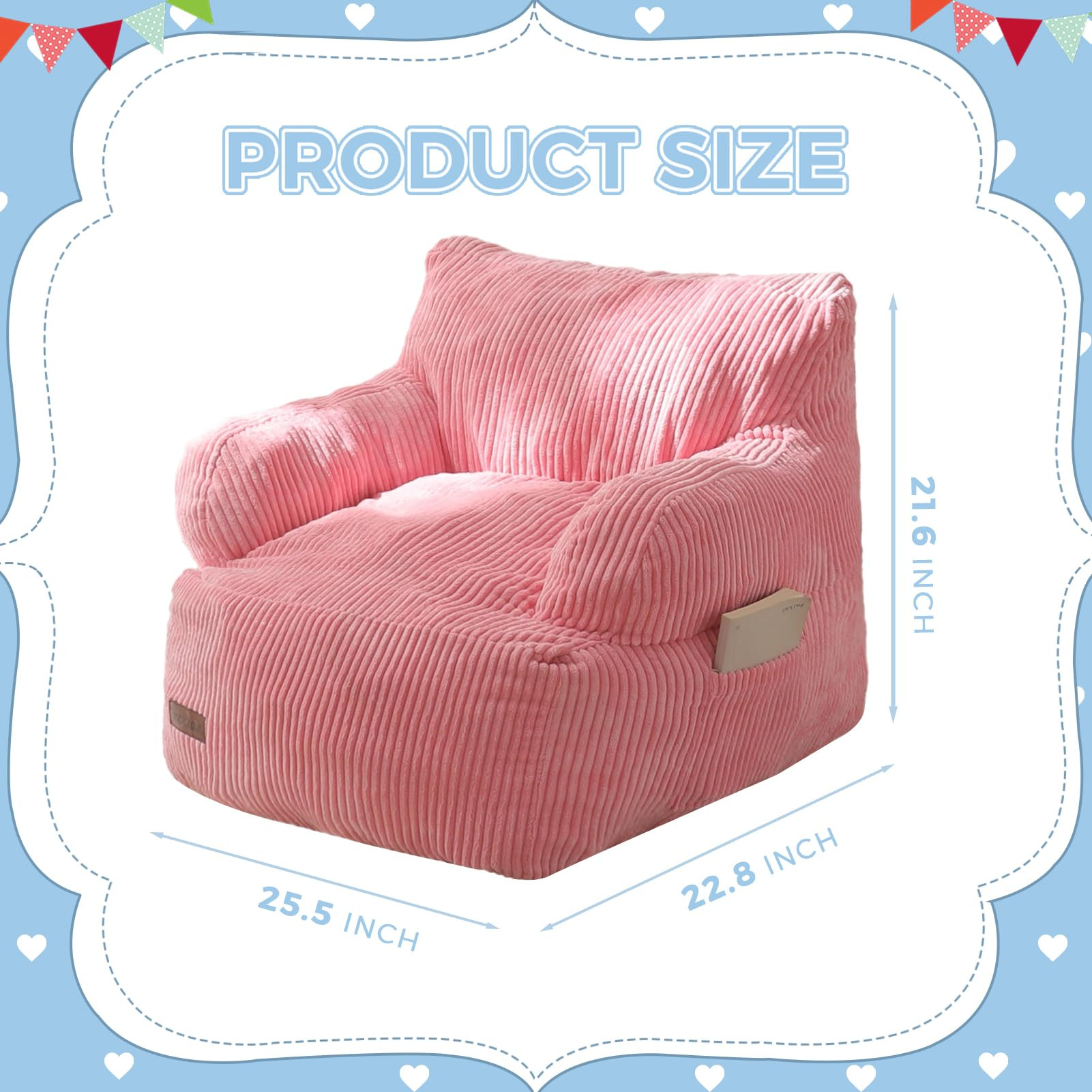 MAXYOYO Kids Bean Bag Chair, Stuffed Toddler Bean Bag Sofa with Filler Bean Bag Chair for Boys an... | Amazon (US)
