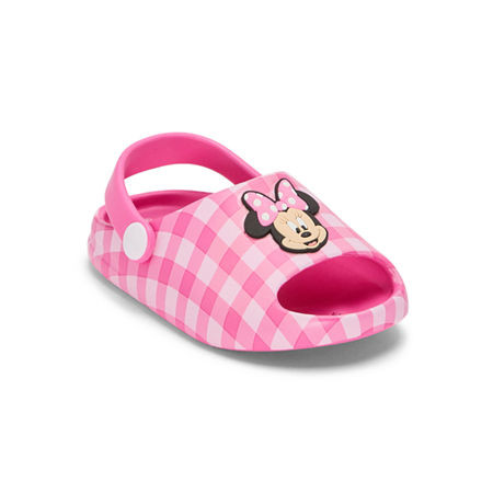 Disney Collection Girls Minnie Mouse Slide Sandals, 9, Pink | JCPenney
