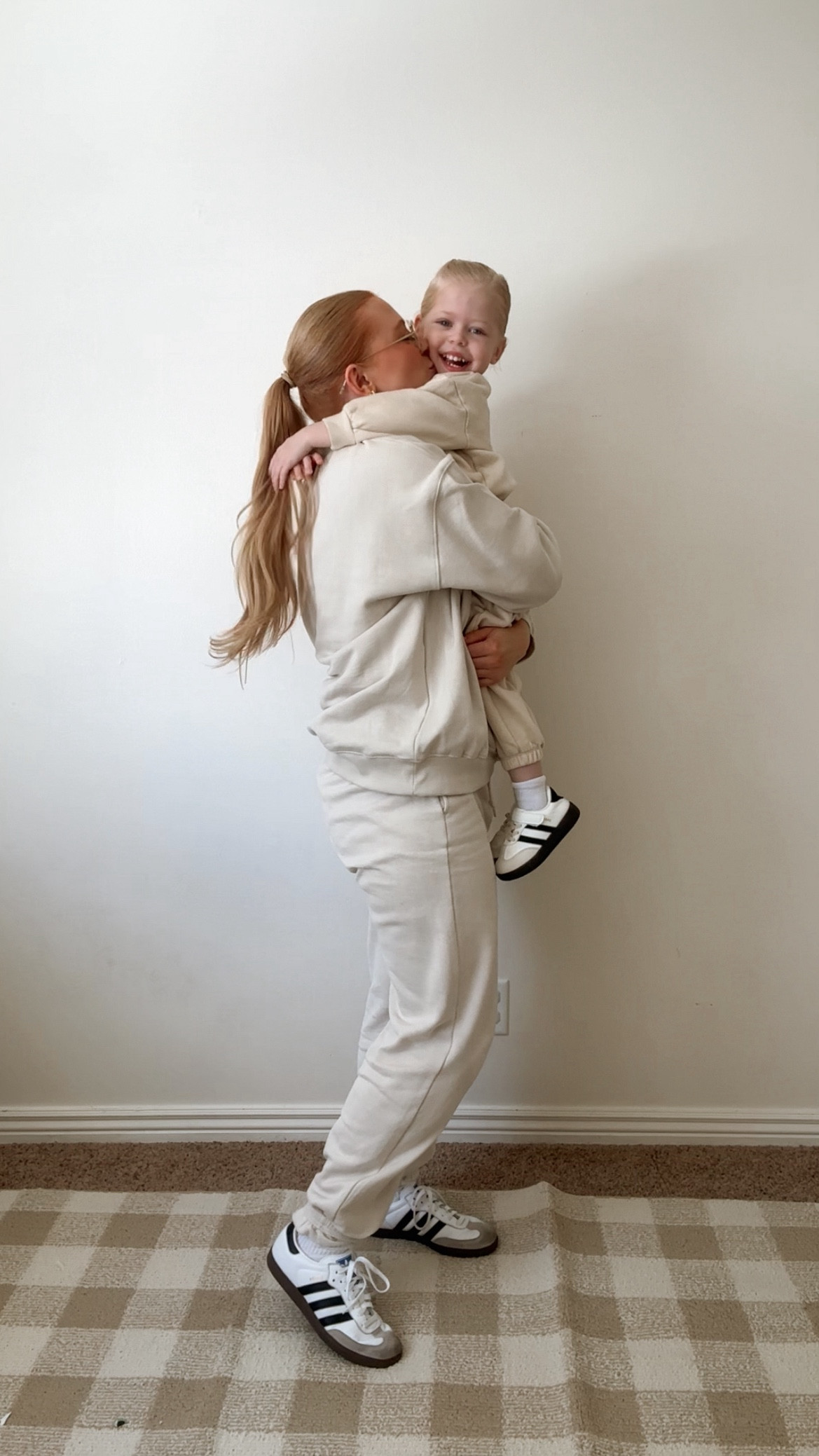 Matching OOTD! 
Toddler sneakers are from TEMU, but I linked similar ones! 

I’m wearing size medium in top and size medium tall in bottoms (I find that old navy sweats shrink a bit) 

#LTKKids #LTKStyleTip #LTKFindsUnder100