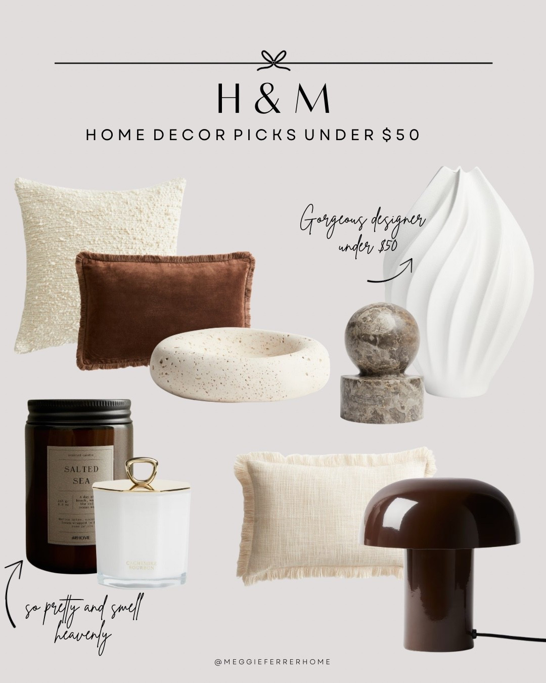 ✨H&M Home decor finds under $50 ✨
These picks are giving major designer vibes without the price tag. From sculptural vases to cozy textured pillows, chic candles, and the cutest mushroom lamp, you don’t have to spend a fortune to get a luxe look at home.



#hmhome #budgetfriendlydecor #neutralhomedecor #modernorganic #cozyhomevibes #homestyling