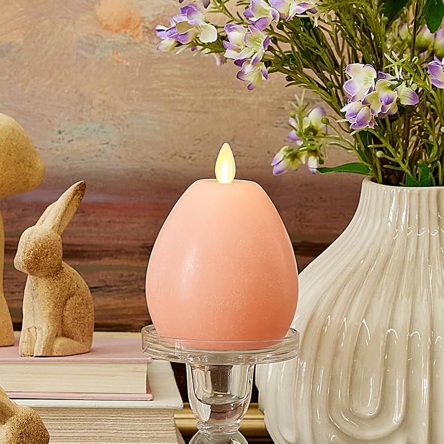 Luminara Flameless Candle Easter Egg, Unscented Real Wax LED Candle, Timer, Holiday Decoration Ce... | Amazon (US)