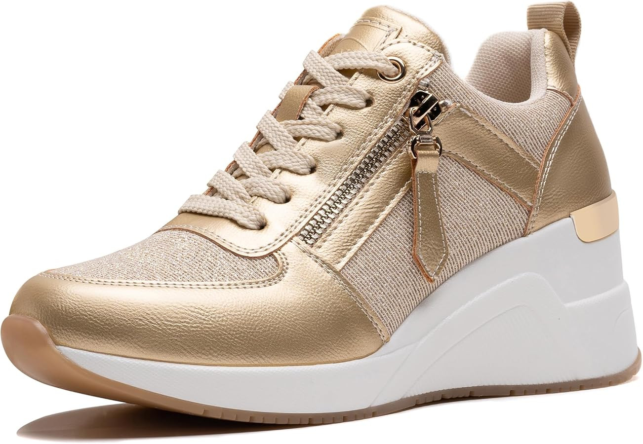 Viscozzy High Heel Wedge Sneakers for Women | Amazon (US)