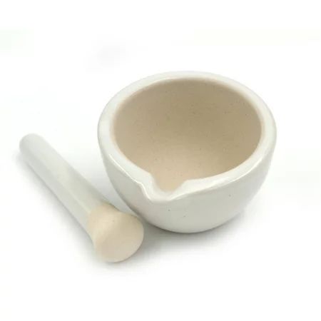 Small Porcelain Mortar & Pestle, thick walled, Outer dia 80mm (3.15") Textured Bowl and spout - 6... | Walmart (US)