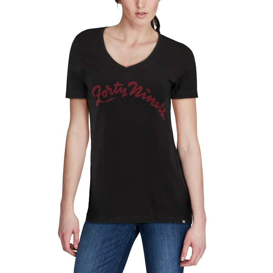 San Francisco 49ers '47 Women's V-Neck T-Shirt - Black | Fanatics.com