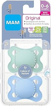 MAM Original Matte Baby Pacifier, Nipple Shape Helps Promote Healthy Oral Development, Sterilizer... | Amazon (US)