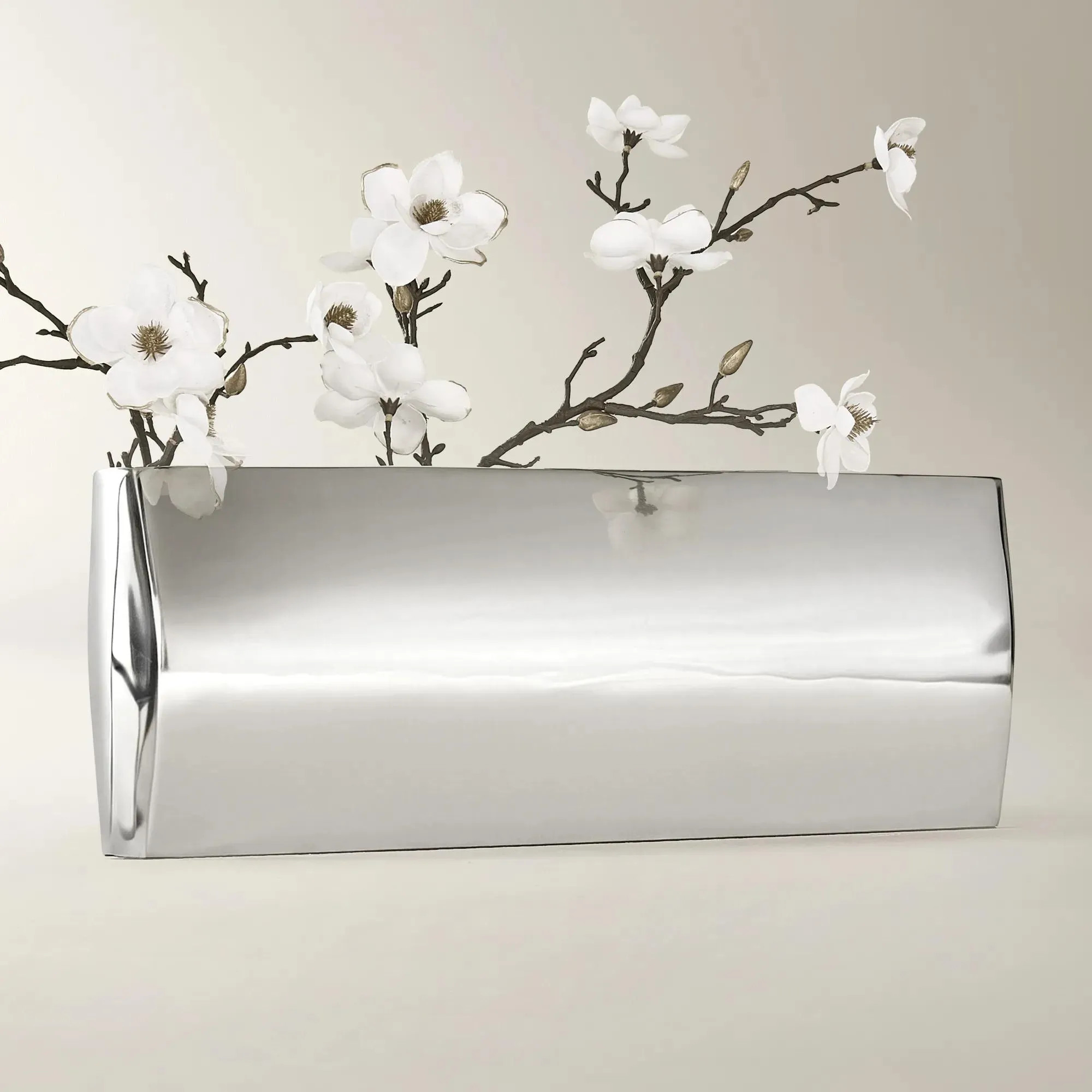 Forum Chrome Aluminum Vase 8.5" | Z Gallerie | Z Gallerie