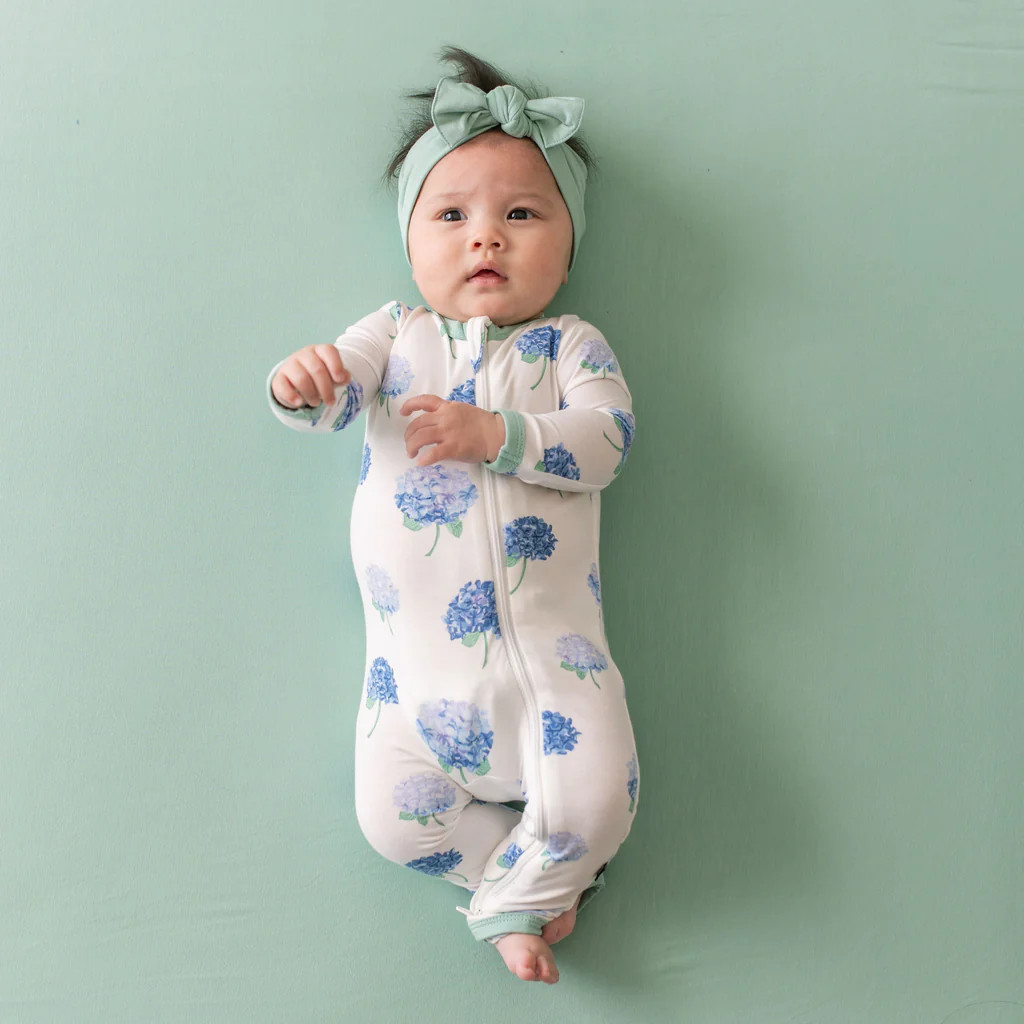 Zippered Romper in Hydrangea | Kyte Baby