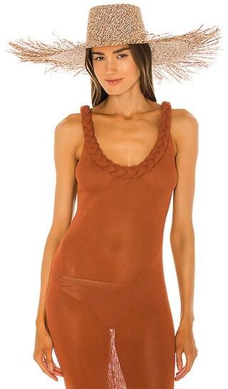 Aurora Hat in Terracotta & Natural | Revolve Clothing (Global)