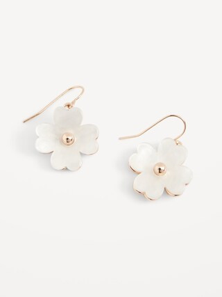 Gold-Tone Floral Drop Earrings for Women | Old Navy (US)