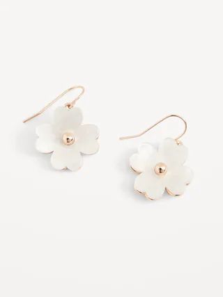 Gold-Tone Floral Drop Earrings for Women | Old Navy (US)