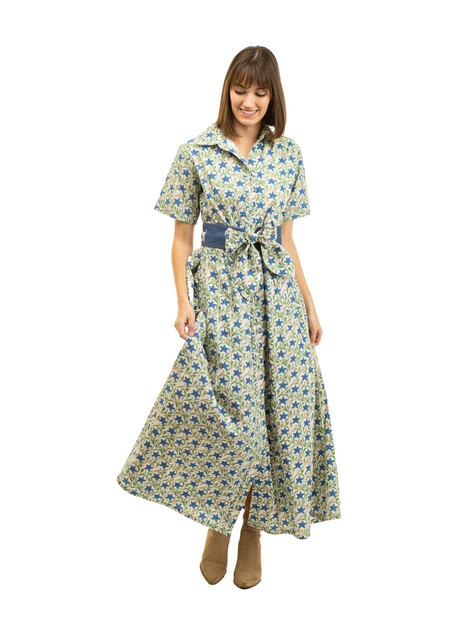 The Elle Maxi Dress | Blue Swirl Floral | Beau & Ro