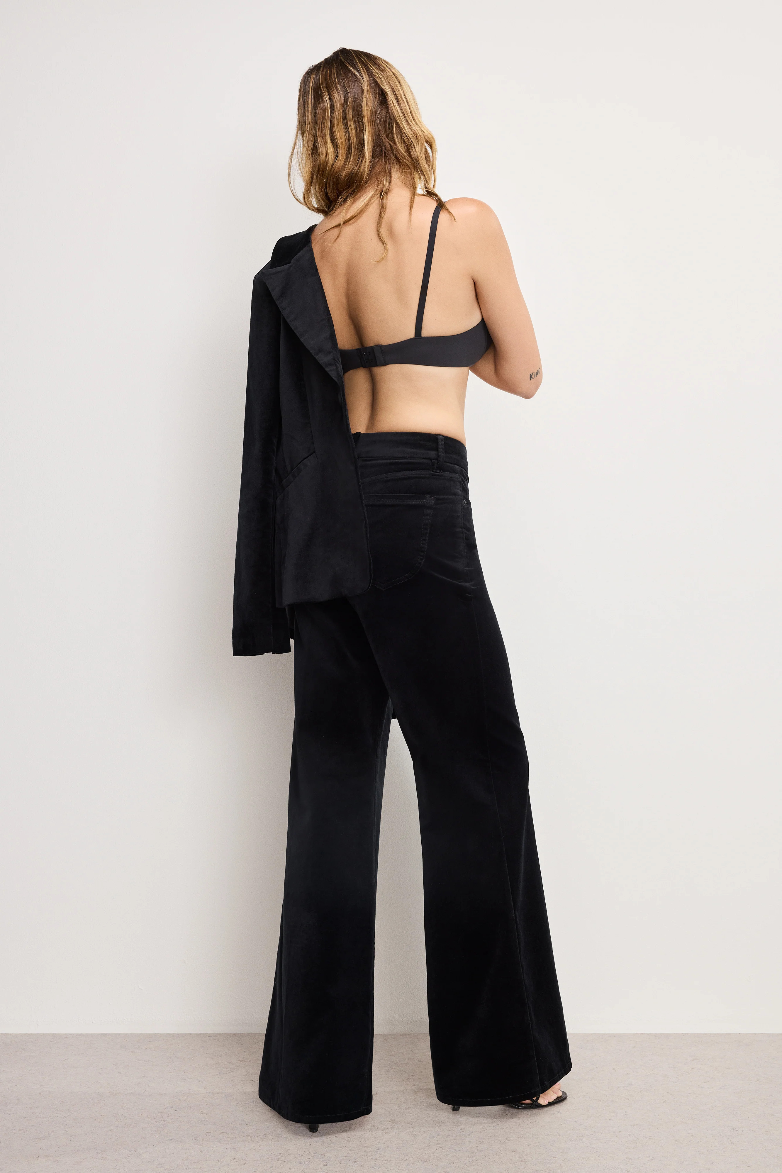 VELVET GOOD WAIST PALAZZO  PANTS | BLACK001 - GOOD AMERICAN | Good American