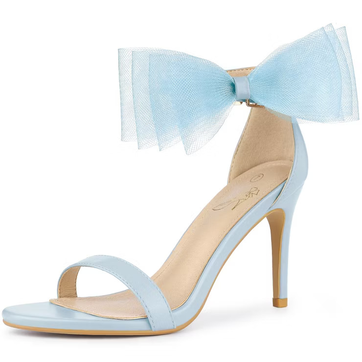 Perphy Women's Ankle Strap Bow Tie Stiletto High Heels Sandals | Target