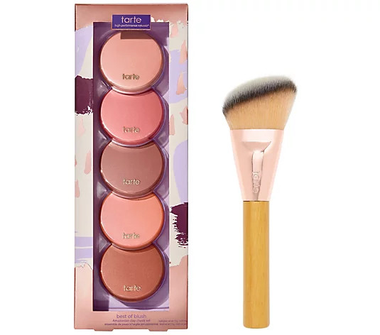 tarte Best of Blush Amazonian Clay Collection with Brush - QVC.com | QVC