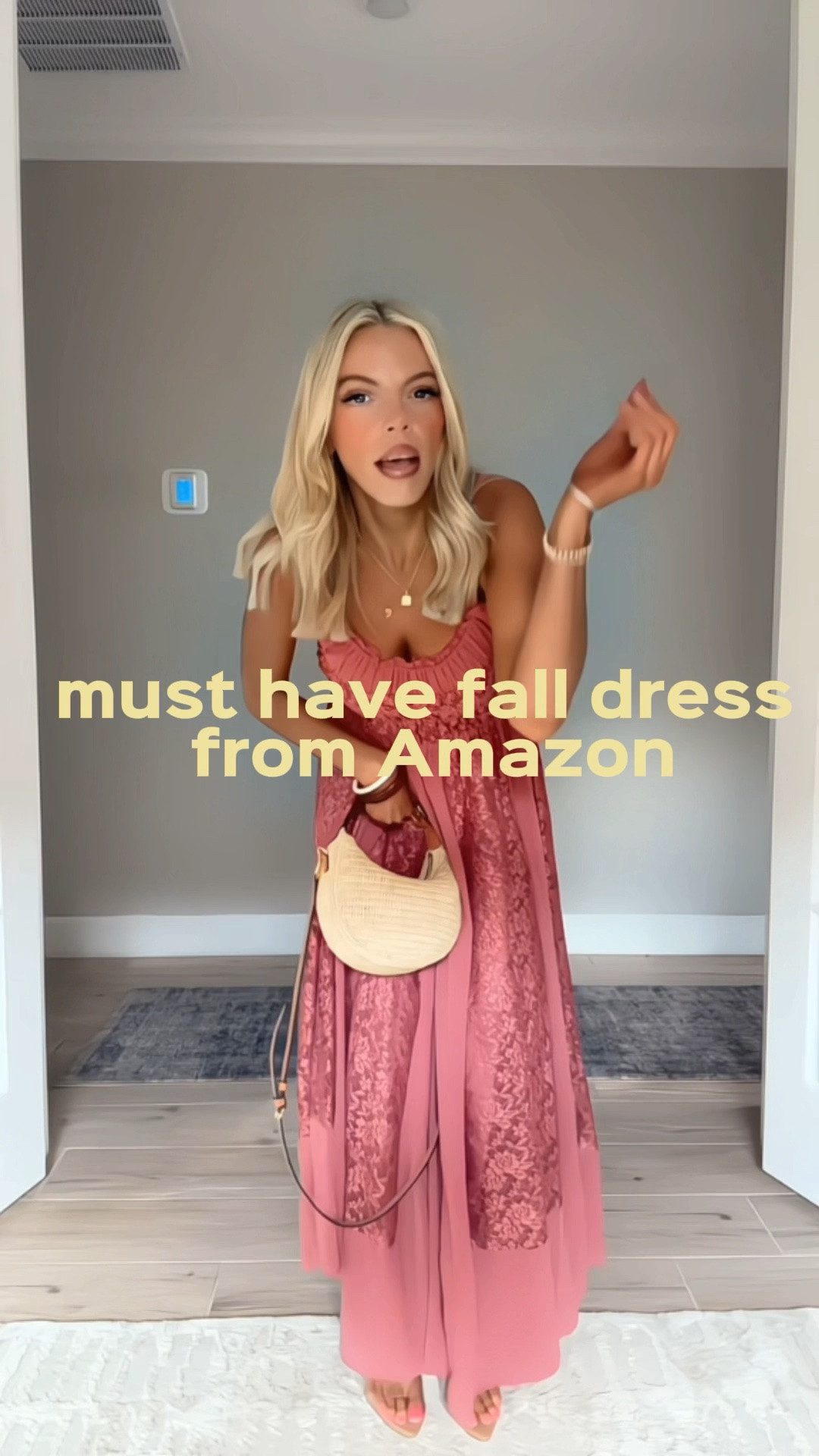 This Amazon dress is STUNNING and perfect for ANY fall event!! It’s giving free people 🤩✨🍁🍂🤎