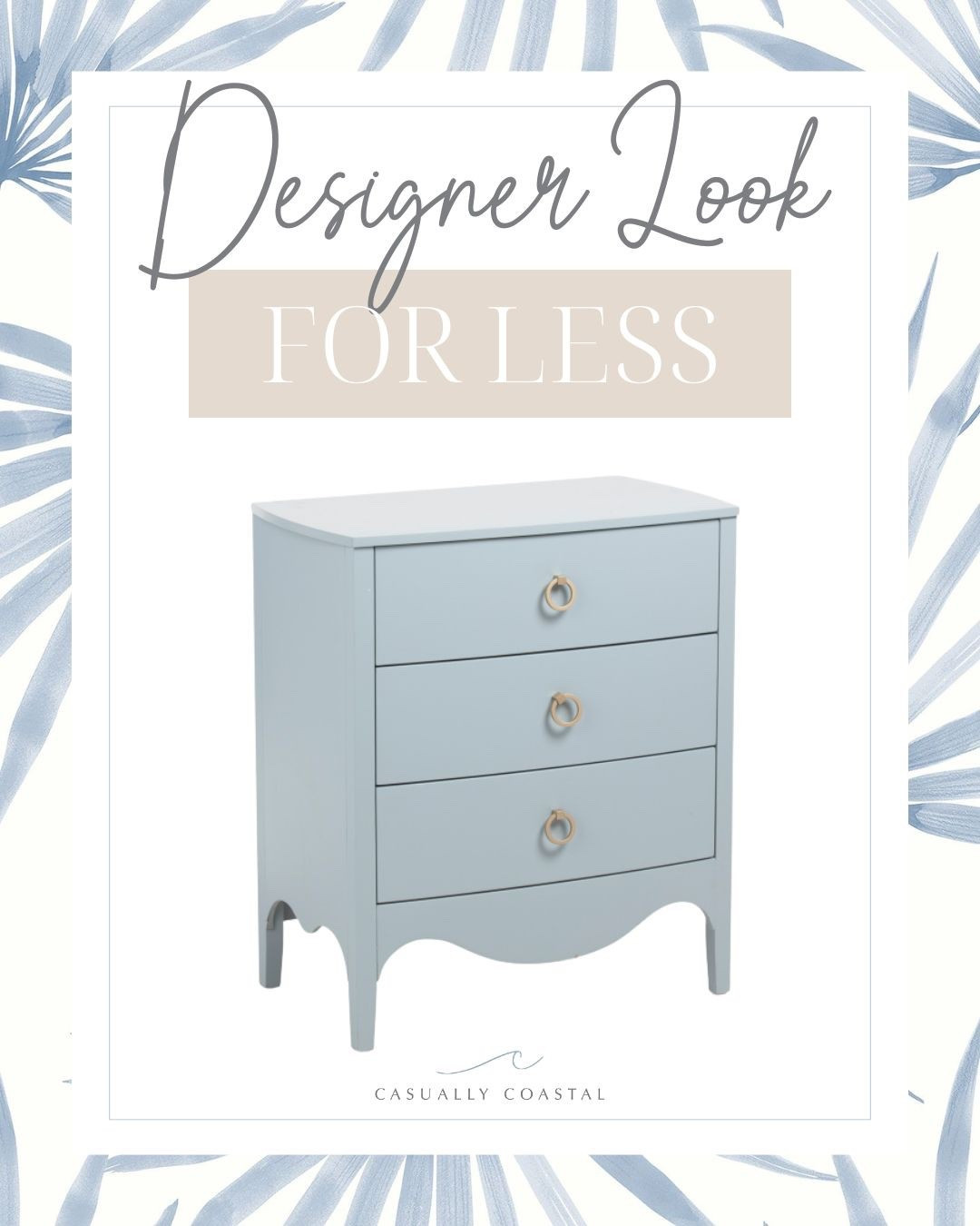 This gorgeous, 3-drawer Lillian August chest would make the perfect nightstand! Ships free with code SHIP89!
-
coastal home decor, coastal style furniture, bedroom furniture, coastal nightstands, nightstands with storage, nightstands with drawers, guest bedroom furniture, nightstands under $250, nightstands under $300, blue nightstands, marshalls furniture, beach house furniture, coastal grandmillenial nightstands#LTKStyleTip

#LTKHome
