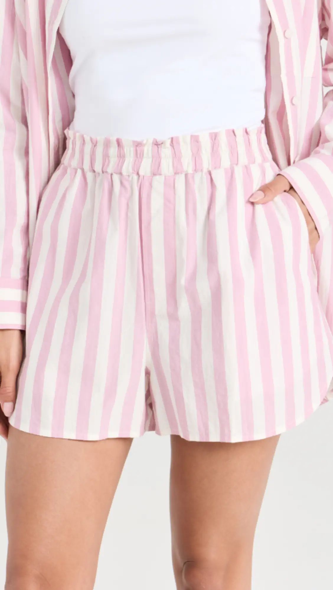 Pull-On Shorts in Striped Signature Poplin | Shopbop