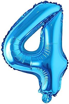 16" inch Single Blue Alphabet Letter Number Balloons Aluminum Hanging Foil Film Balloon Wedding B... | Amazon (US)