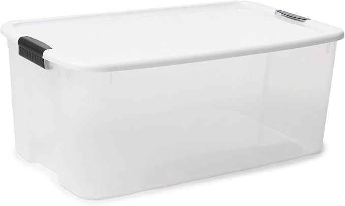 Sterilite 116 Qt Ultra Latch Box, Stackable Storage Bin with Lid, Plastic Container with Heavy Du... | Amazon (US)