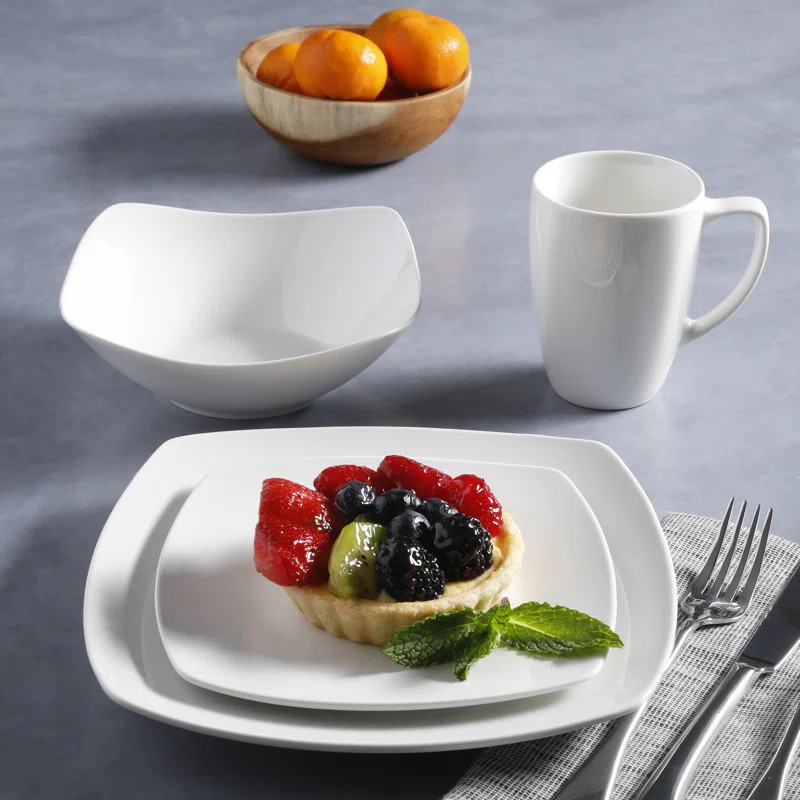 Gibson Zen Porcelain China Dinnerware Set - Service for 4 | Wayfair North America