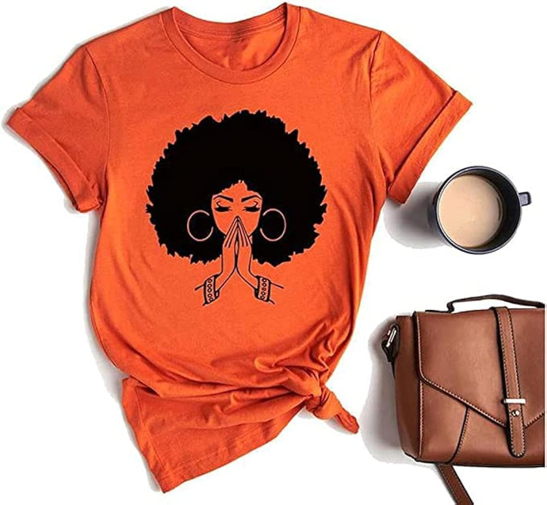 Black History Shirts Awareness Shirts Plus Size Tops for Women Afro American Natural Hair Vintage... | Amazon (US)