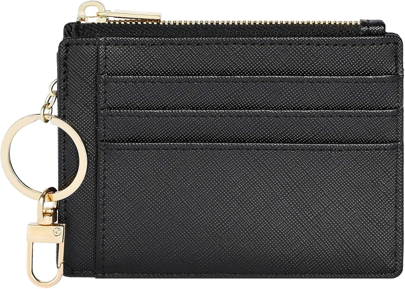 Card Case Slim Front Pocket Wallet for Women Credit Card Holder with Keychain | Slim, Credit Card... | Amazon (US)