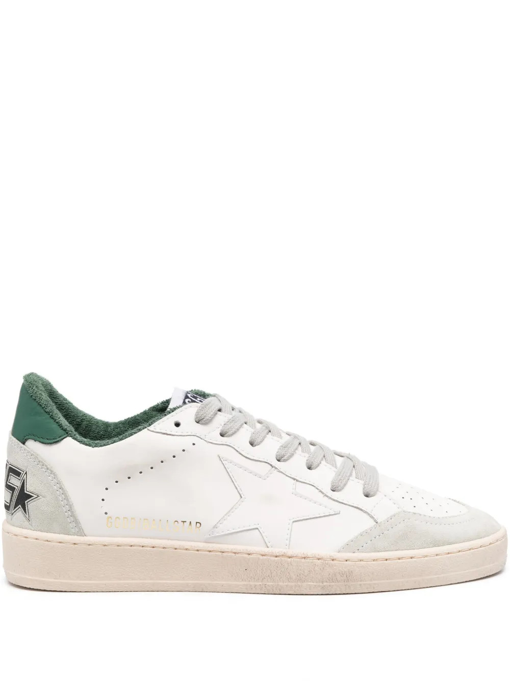 Golden Goose Ball Star Leather Sneakers  | Green | FARFETCH | Farfetch Global