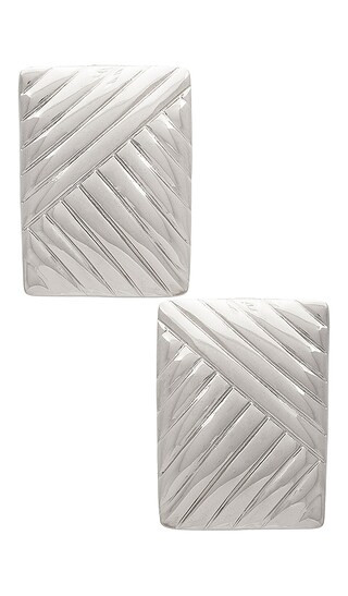 Lined Earrings in Silver | Revolve Clothing (Global)