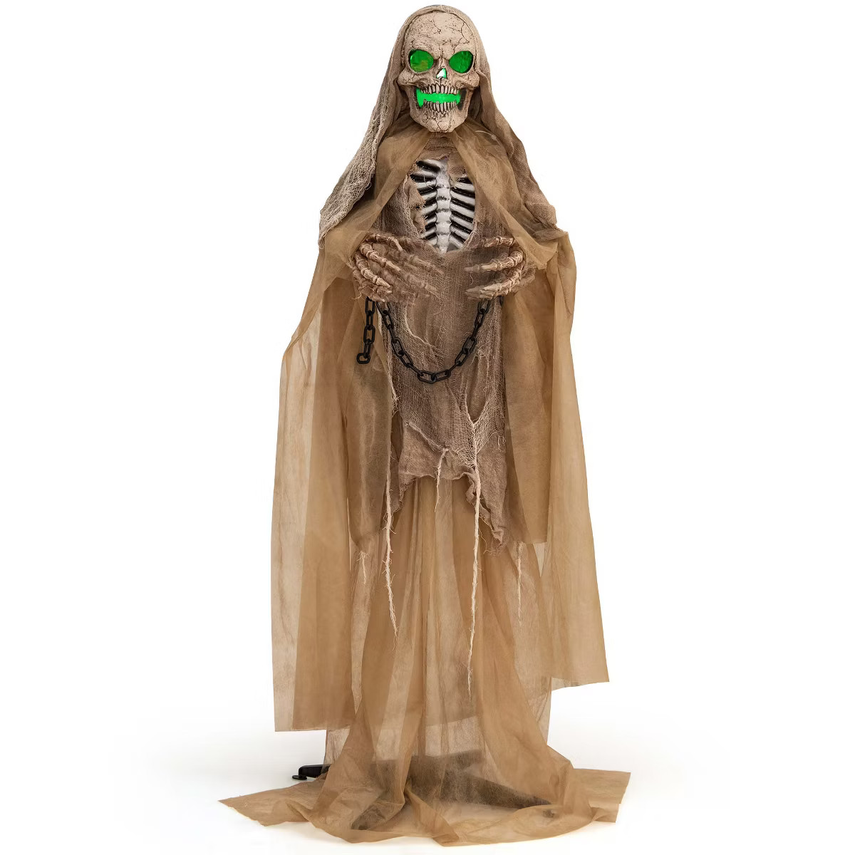 Costway Lighted and Animated Halloween Decoration 67" Outdoor Halloween Skeleton w/ LED Creepy Sk... | Target