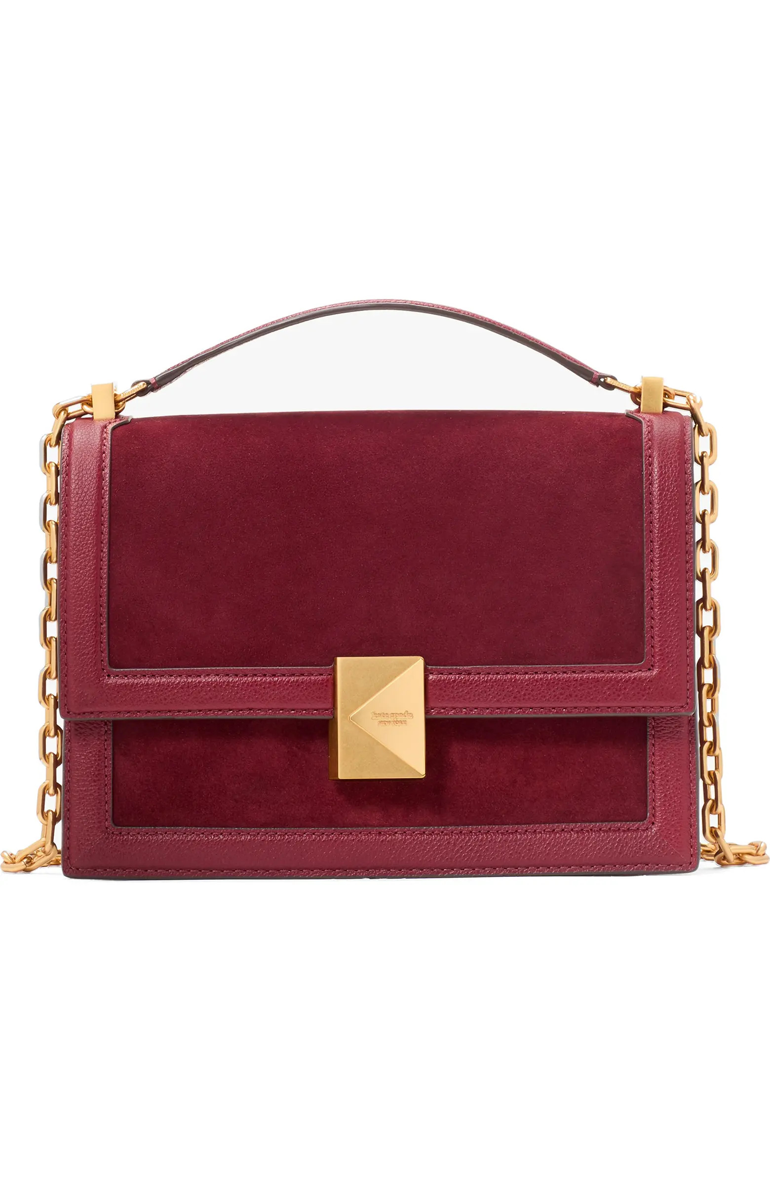 Kate Spade New York deco pebbled leather and suede convertible crossbody bag | Nordstrom | Nordstrom