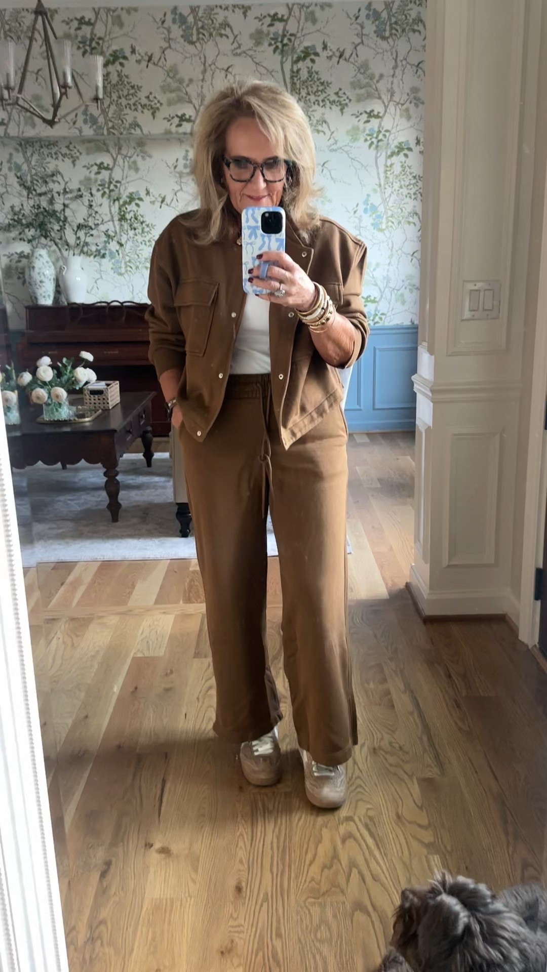 Loft travel outfit 
Fleece bomber size medium 
Fleece pants medium petite 
Quince tshirt size large 
20% off code on my bracelets NANETTE20
Anthro necklace 
Notice sneakers 
Quince crossbody in the small

#LTKCon #LTKTravel #LTKOver40