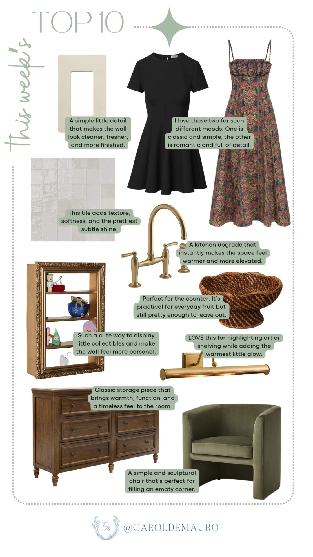 This week's top 10 favorites span fashion, kitchen, and home! From a romantic floral dress to a gold faucet upgrade, these are the picks everyone loved.

weekly top 10, home and fashion favorites, follower favorites, fall decor picks, kitchen upgrade ideas, fall dress inspo, home styling favorites, weekly roundup

#LTKootd #LTKHome #LTKU