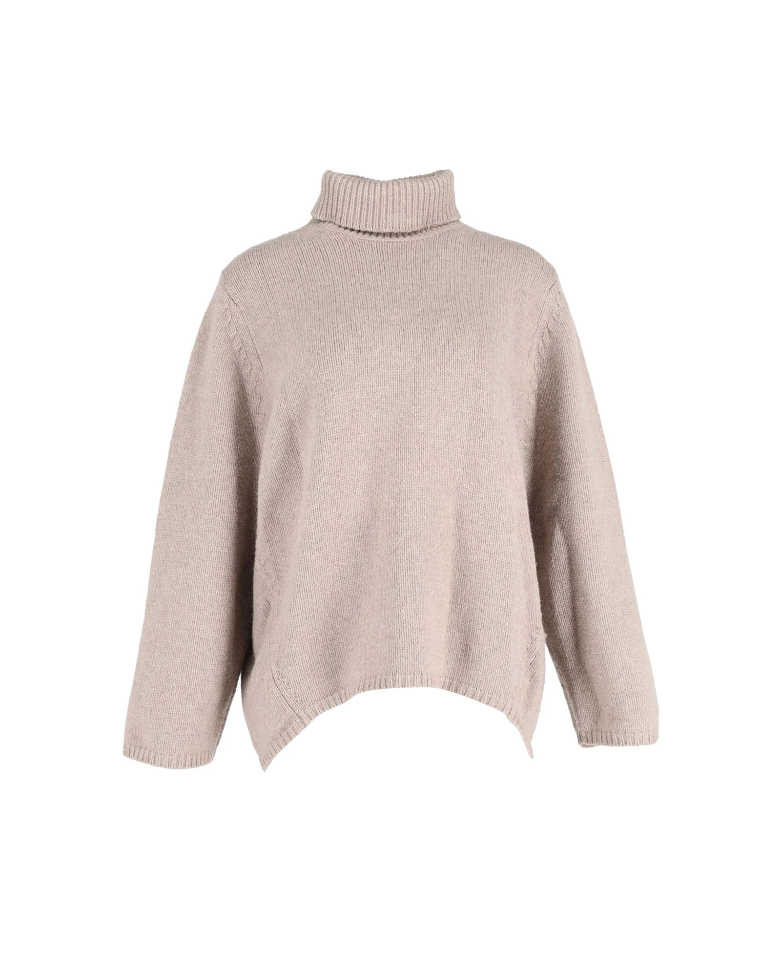 Toteme Turtleneck Sweater in Beige Wool | Shop Simon