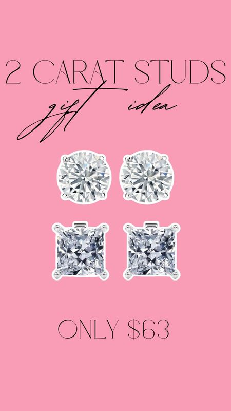 Holiday gift idea 2 carat diamond earrings under $75

#LTKGiftGuide #LTKHoliday #LTKsalealert