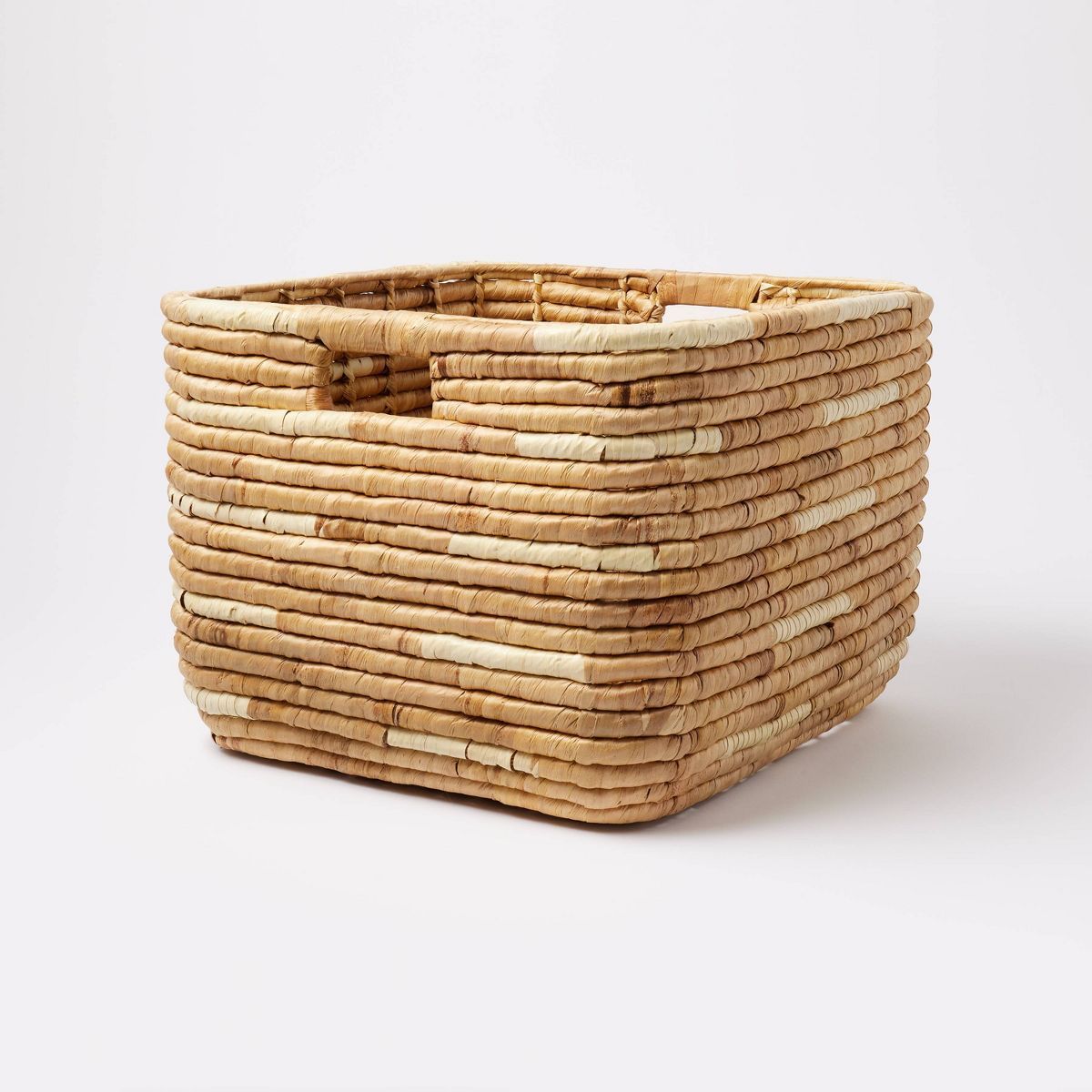 XL Woven Water Hyacinth Crate with Cream Accents - Threshold™ | Target