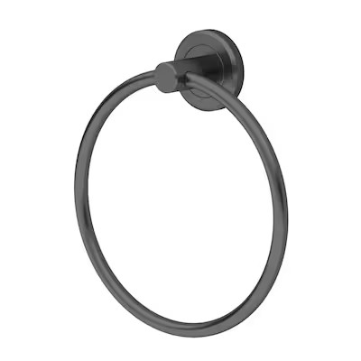allen + roth  Latitude 2 Black Wall Mount Towel Ring | Lowe's