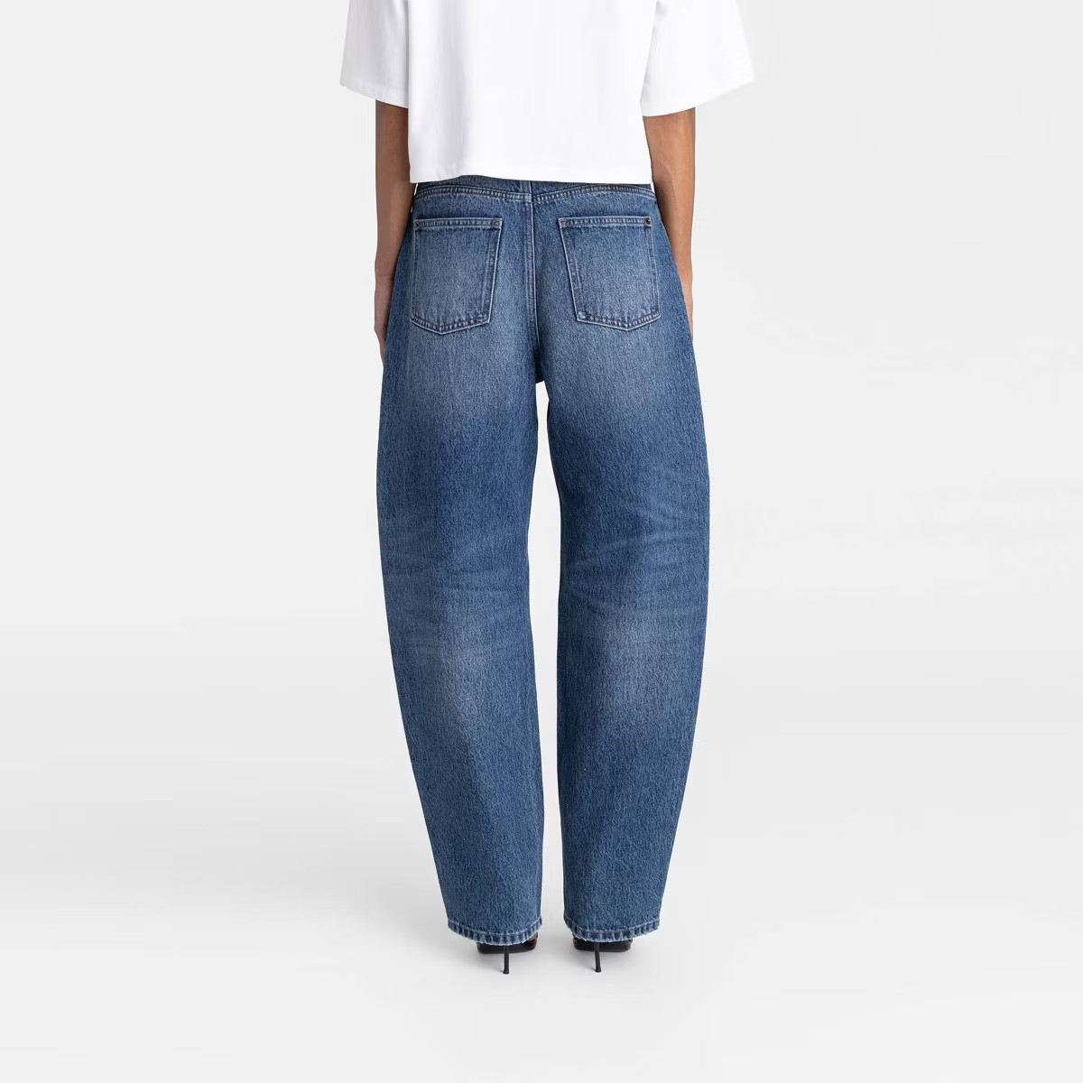KBB by KAHLANA Women's Mid-Rise Barrel Leg 'The Lynnox Jean' - Dark Wash 00 | Target