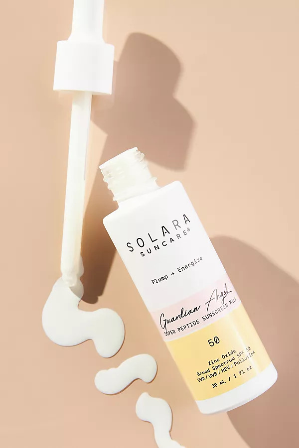 Solara Guardian Angel Super Peptide Sunscreen Milk, SPF 50 By Solara Suncare in White | Anthropologie (US)
