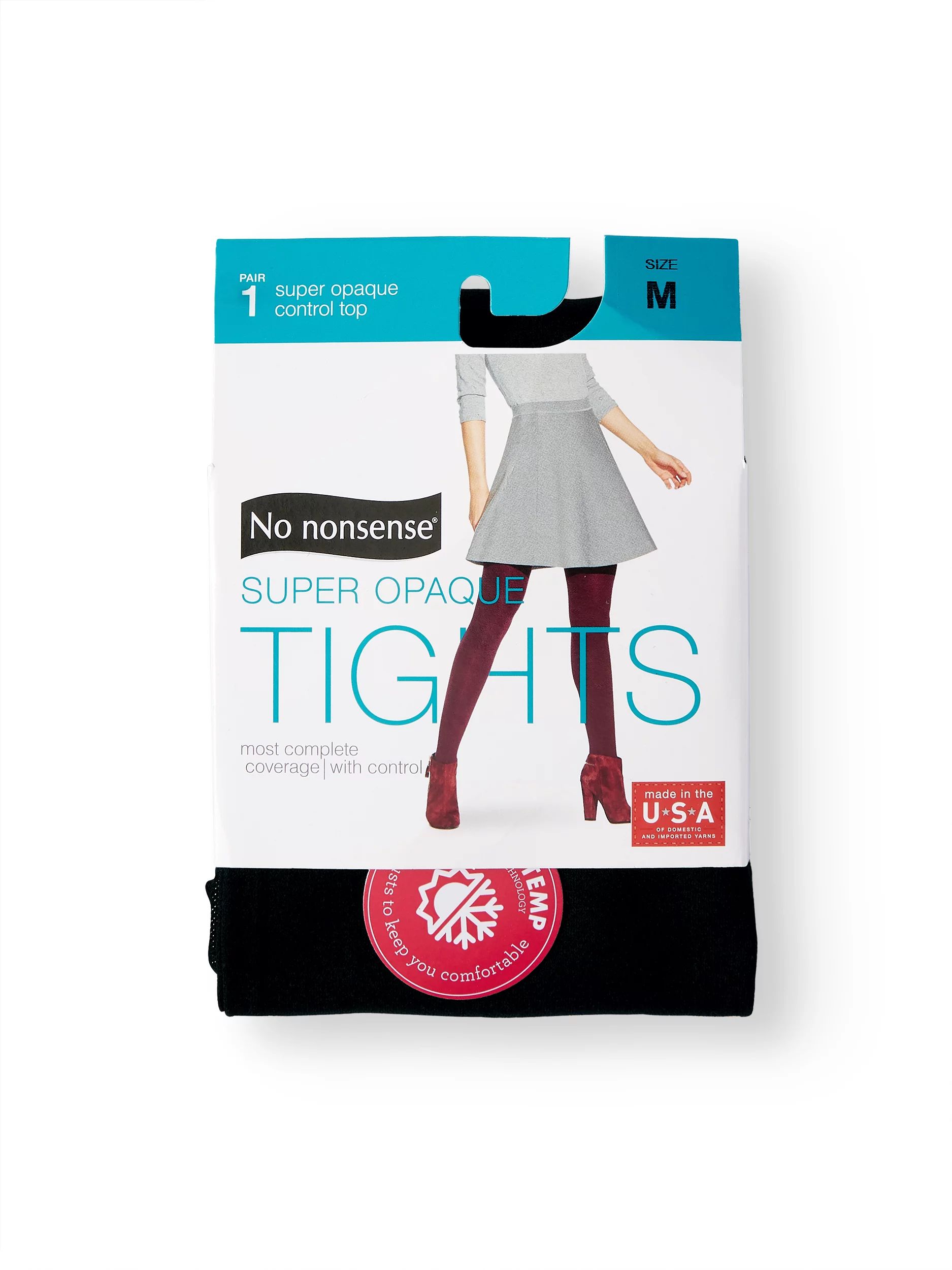 No nonsense Women's Super Opaque Control Top Tights | Walmart (US)