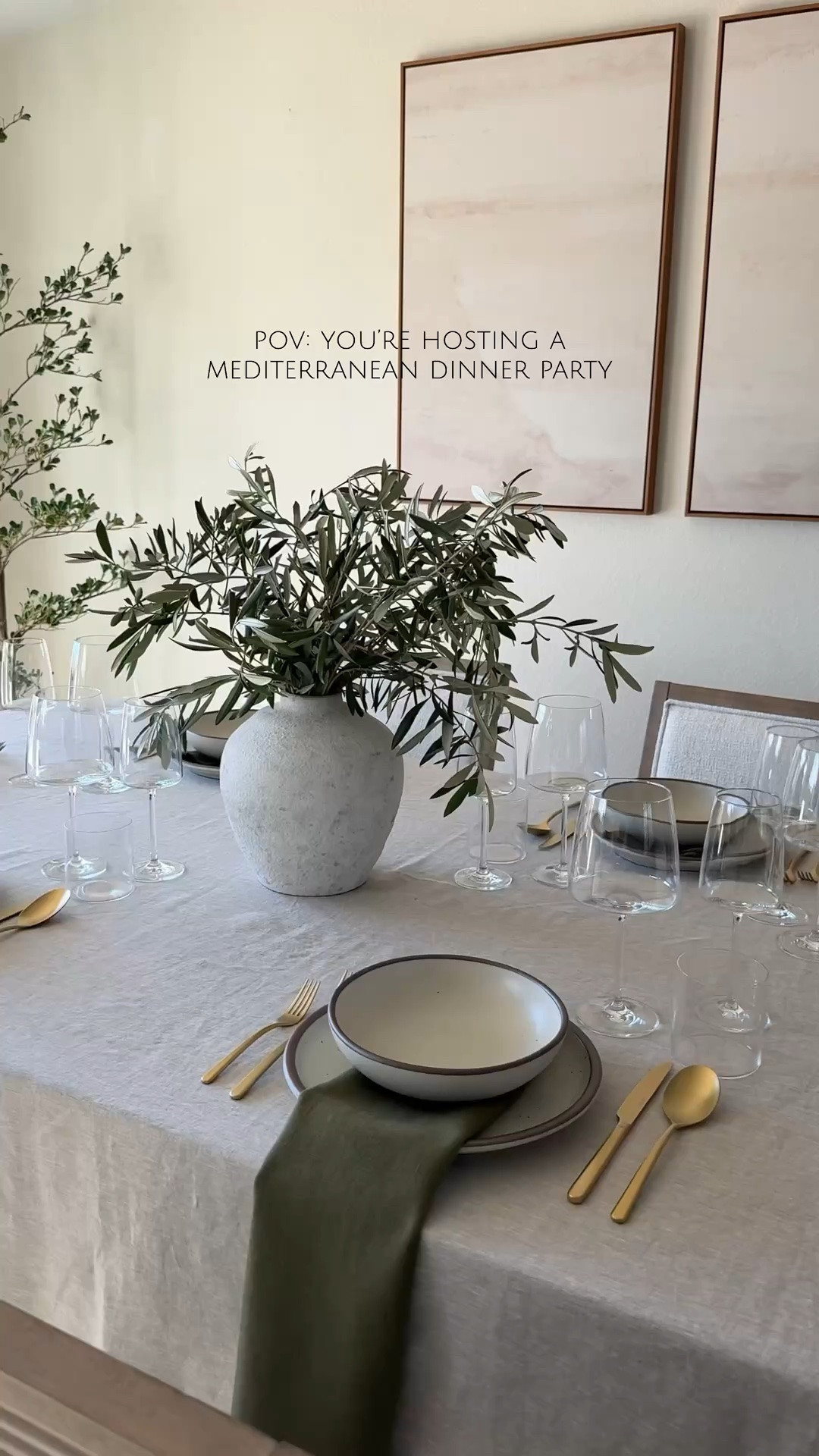 A simple Mediterranean tablescape to recreate 🌿

#tablescape #mediterraneantable #dinnerparty #tabledecor #hostingideas #tablescapeinspo

#LTKSeasonal #LTKHome