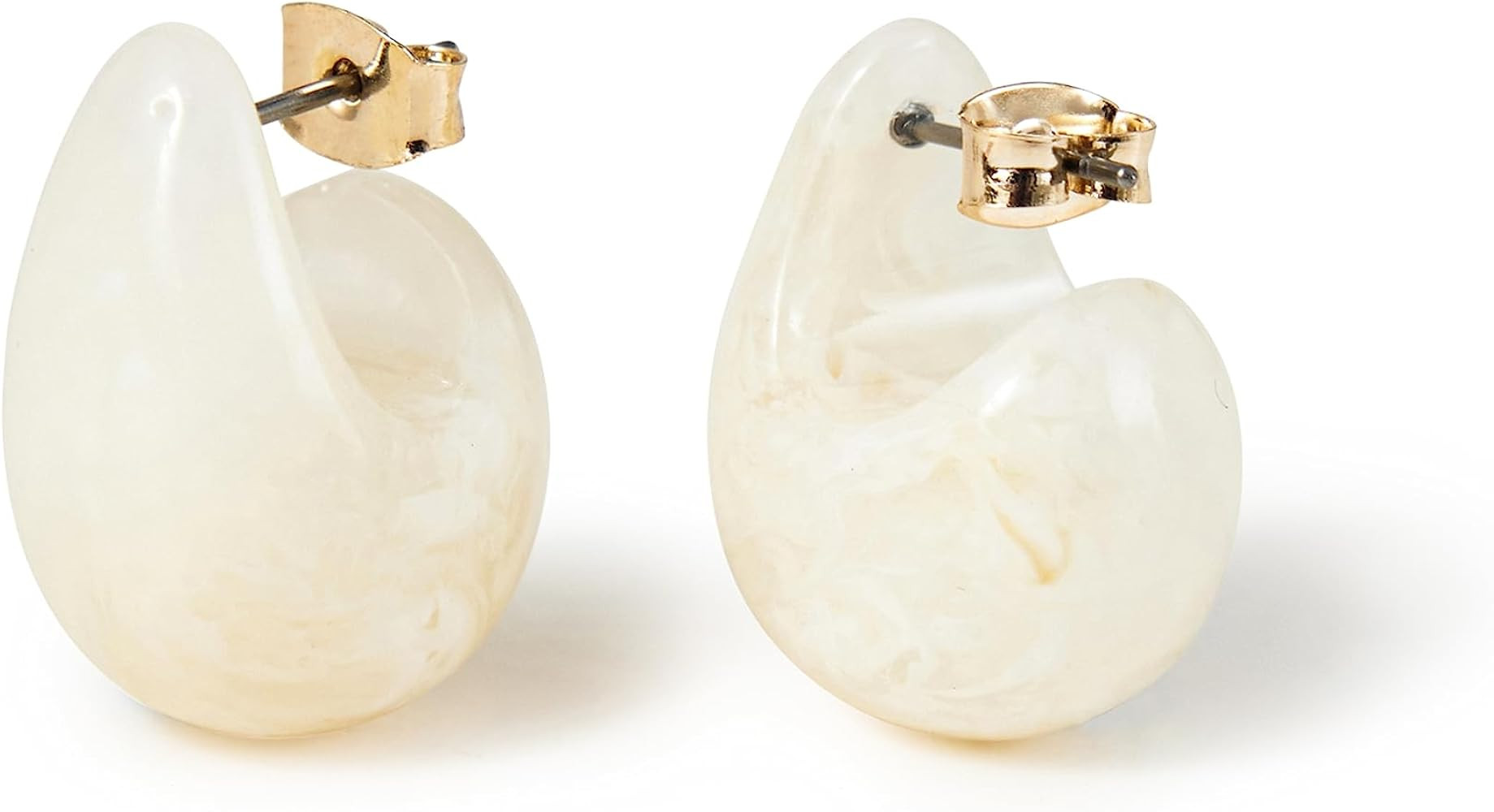 Rasin Lightweight Chunky Hoops Stud Summer Color Earrings - Acrylic Cute Waterdrop Earrings Made ... | Amazon (US)