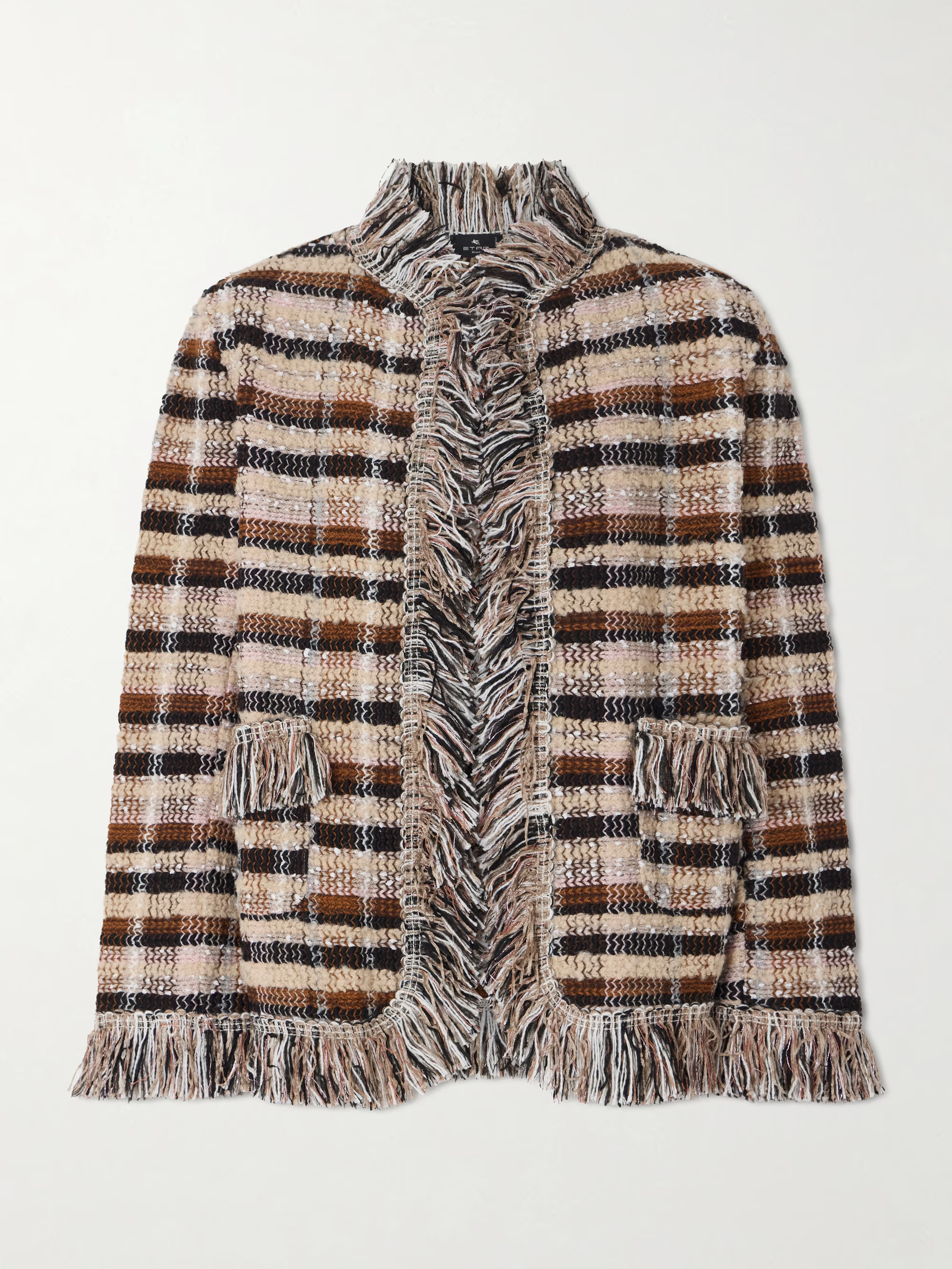 Fringed checked tweed jacket | NET-A-PORTER (UK & EU)